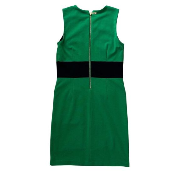 Michael Kors Women's Size 4 Green & Black Colorblock Sheath Dress - Picture 10 of 10